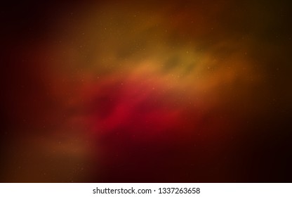 Dark Red, Yellow vector template with space stars. Modern abstract illustration with Big Dipper stars. Pattern for astrology websites.