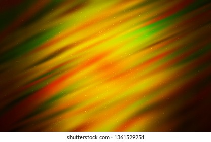 Dark Red, Yellow vector template with space stars. Shining illustration with sky stars on abstract template. Best design for your ad, poster, banner.