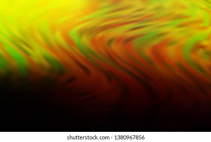 Dark Red, Yellow vector template with space stars. Blurred decorative design in simple style with galaxy stars. Pattern for astrology websites.