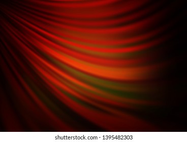Dark Red, Yellow vector template with bent ribbons. Geometric illustration in marble style with gradient.  Marble design for your web site.