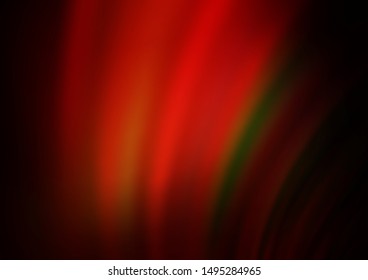 Dark Red, Yellow vector template with lines, ovals. Colorful abstract illustration with gradient lines. A completely new template for your business design.