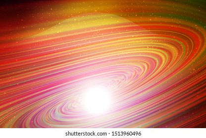 Dark Red, Yellow vector template with space stars. Space stars on blurred abstract background with gradient. Pattern for astrology websites.