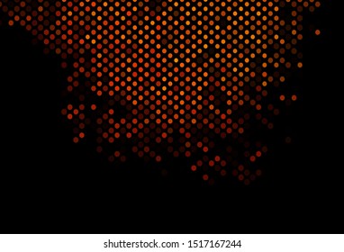 Dark Red, Yellow vector template with circles. Blurred decorative design in abstract style with bubbles. Template for your brand book.