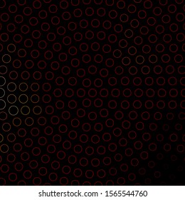 Dark Red, Yellow vector template with circles. Glitter abstract illustration with colorful drops. Design for posters, banners.