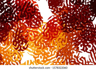 Dark Red, Yellow vector template with chaotic shapes. Modern abstract illustration with colorful random forms. Background for a cell phone.