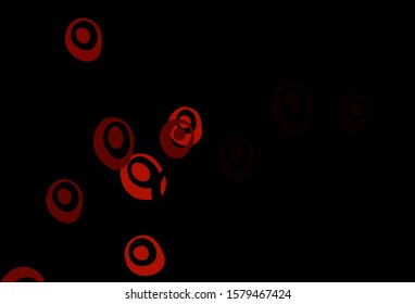 Dark Red, Yellow vector template with circles. Modern abstract illustration with colorful water drops. Template for your brand book.
