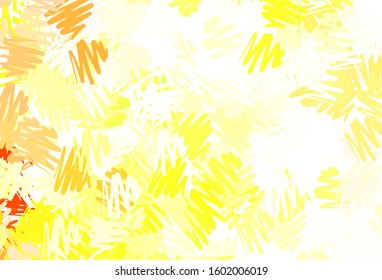 Dark Red, Yellow vector template with repeated sticks. Lines on blurred abstract background with gradient. Best design for your ad, poster, banner.
