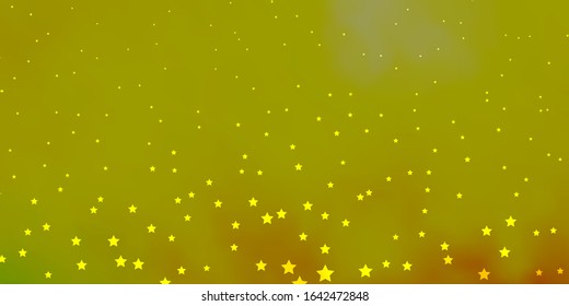 Dark Red, Yellow vector template with neon stars. Decorative illustration with stars on abstract template. Theme for cell phones.