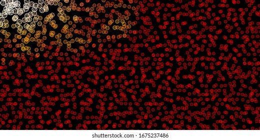 Dark Red, Yellow vector template with esoteric signs. Abstract illustration with gothic gradient shapes. Simple base for your occult design.