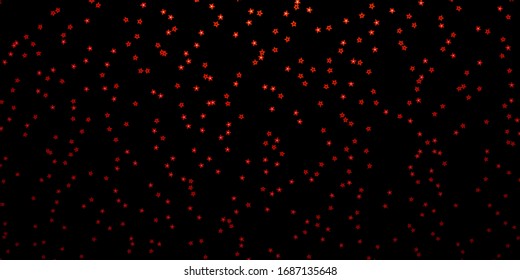 Dark Red, Yellow vector template with neon stars. Colorful illustration in abstract style with gradient stars. Pattern for websites, landing pages.