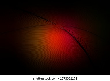Dark Red, Yellow vector template with bent lines. Colorful geometric sample with gradient lines.  Best design for your business.