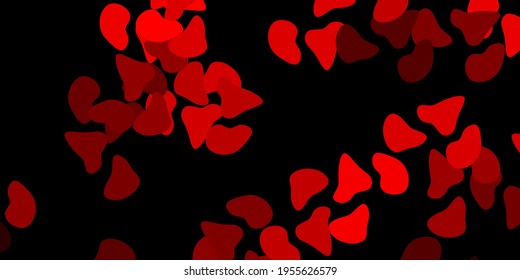 Dark red, yellow vector template with abstract forms. Illustration with colorful shapes in abstract style. Background for cell phones.