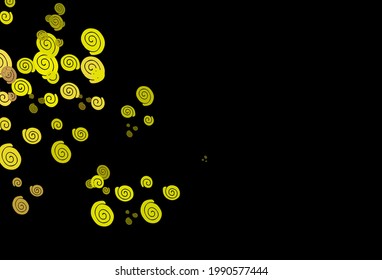 Dark Red, Yellow vector template with bent lines. Shining crooked illustration in marble style. The template for cell phone backgrounds.