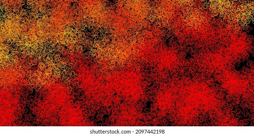 Dark red, yellow vector template with lines. Gradient illustration in simple style with bows. Template for your UI design.
