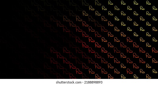 Dark red, yellow vector template with businesswoman signs. Simple design in abstract style with women’s rights activism. Best design to show the power of women.