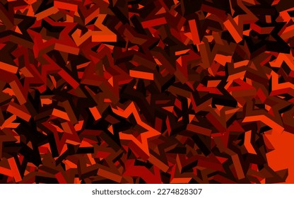 Dark Red, Yellow vector template with sky stars. Blurred decorative design in simple style with stars. Pattern for futuristic ad, booklets.
