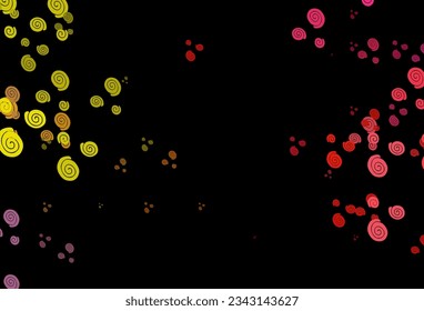 Dark Red, Yellow vector template with bent lines. Brand new colored illustration in marble style with gradient. The elegant pattern for brand book.