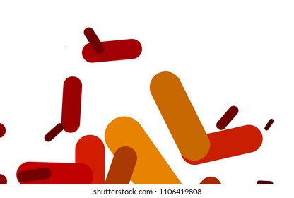 Dark Red, Yellow vector texture with colored capsules. Shining colored illustration with rounded stripes. Best design for your ad, poster, banner.