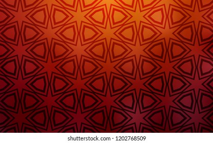 Dark Red, Yellow vector texture with beautiful stars. Modern geometrical abstract illustration with stars. Pattern for websites, landing pages.