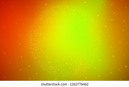 Dark Red, Yellow vector texture with milky way stars. Shining illustration with sky stars on abstract template. Pattern for astrology websites.