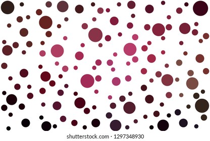 Dark Red, Yellow vector  texture with disks. Beautiful colored illustration with blurred circles in nature style. Pattern for futuristic ad, booklets.