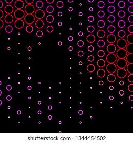 Dark Red, Yellow vector texture with circles. Glitter abstract illustration with colorful drops. Pattern for wallpapers, curtains.