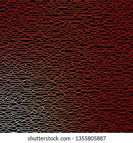 Dark Red, Yellow vector texture with circular arc. Illustration in abstract style with gradient curved.  Best design for your ad, poster, banner.