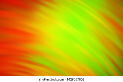 Dark Red, Yellow vector texture with bent lines. Geometric illustration in abstract style with gradient.  A completely new design for your business.