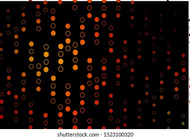 Dark Red, Yellow vector texture with disks. Modern abstract illustration with colorful water drops. Pattern for beautiful websites.