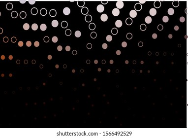Dark Red, Yellow vector texture with disks. Blurred decorative design in abstract style with bubbles. Pattern for ads, leaflets.