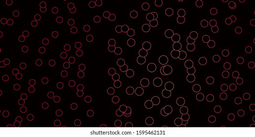 Dark Red, Yellow vector texture with disks. Illustration with set of shining colorful abstract spheres. Pattern for booklets, leaflets.