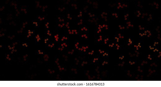 Dark Red, Yellow vector texture with religion symbols. Illustration with magical signs of spiritual power. Simple base for your occult design.