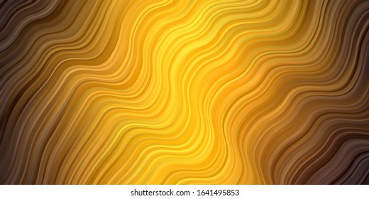 Dark Red, Yellow vector texture with circular arc. Colorful illustration with curved lines. Pattern for booklets, leaflets.