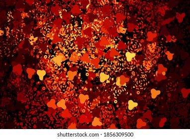 Dark Red, Yellow vector texture with abstract forms. Colorful chaotic forms with gradient in modern style. Modern design for your business card.