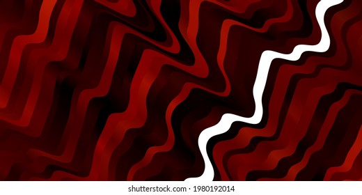 Dark Red, Yellow vector texture with wry lines. Colorful illustration in abstract style with bent lines. Pattern for websites, landing pages.