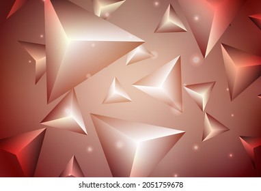 Dark Red, Yellow vector texture with triangular style. Modern abstract illustration with colorful triangles. Modern template for landing page.
