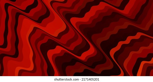 Dark Red, Yellow vector texture with circular arc. Brand new colorful illustration with bent lines. Smart design for your promotions.