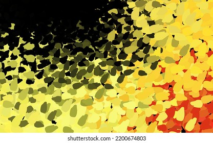 Dark Red, Yellow vector texture with abstract forms. Colorful chaotic forms with gradient in modern style. Background for a cell phone.