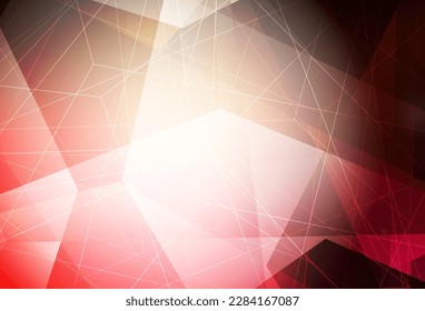 Dark Red, Yellow vector texture with triangular style. Triangles on abstract background with colorful gradient. Modern template for landing page.
