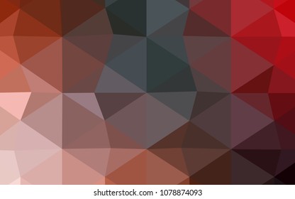 Dark Red, Yellow vector triangle mosaic template. Shining colored illustration in a new style. That new template can be used for your brand book.