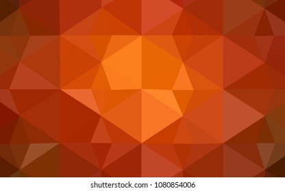 Dark Red, Yellow vector triangle mosaic cover. A sample with polygonal shapes. Polygonal design for your web site.