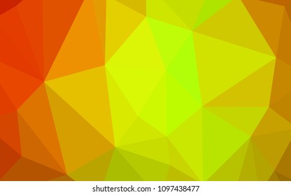 Dark Red, Yellow vector triangle mosaic cover. A completely new color illustration in a polygonal style. Best triangular design for your business.