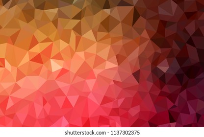 Dark Red, Yellow vector triangle mosaic cover. Colorful abstract illustration with triangles. Triangular pattern for your design.