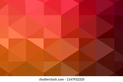 Dark Red, Yellow vector triangle mosaic texture. Colorful illustration in abstract style with gradient. A new texture for your design.