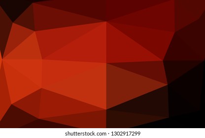 Dark Red, Yellow vector triangle mosaic texture. Glitter abstract illustration with an elegant design. Template for a cell phone background.