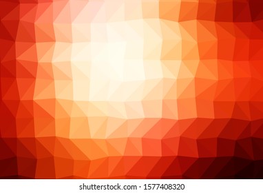 Dark Red, Yellow vector triangle mosaic cover. Brand new colorful illustration in with gradient. Completely new design for your business.