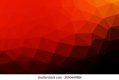 Dark Red, Yellow vector triangle mosaic cover. Modern geometrical abstract illustration with gradient. Brand new design for your business.