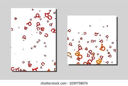 Dark Red, Yellowvector brochure for ui, ux design. Web interface on abstract background with colorful gradient. Pattern for ads, leaflets, labels of your business.