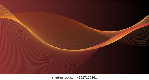 A dark reddish-brown background with light orange-yellow flowing lines.