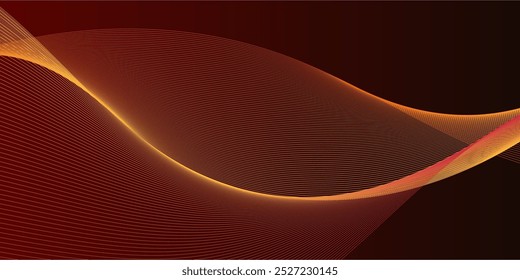 A dark reddish-brown background with light orange-yellow flowing lines.